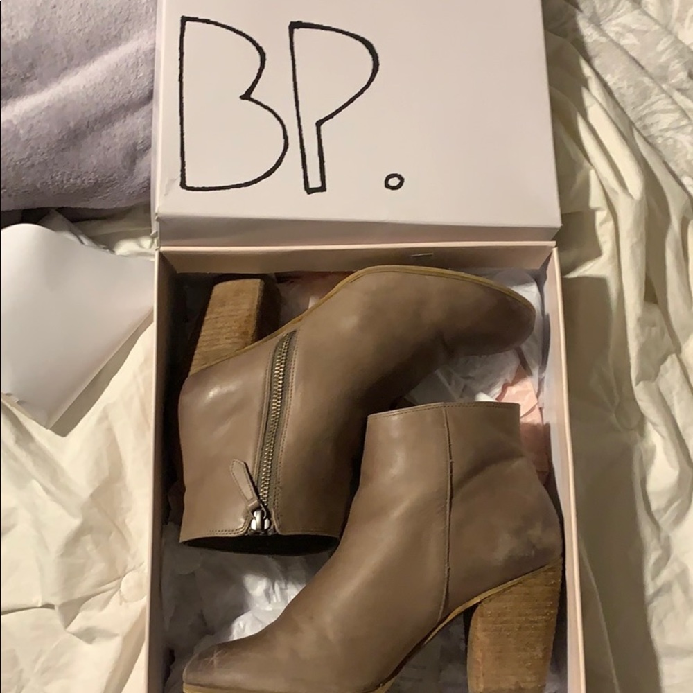 BP Heeled Leather Bootie